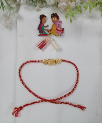High-Quality Brass Om Designer Rakhi