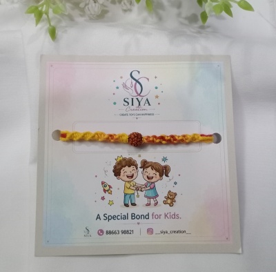 Handmade Rudraksha Kids Rakhi