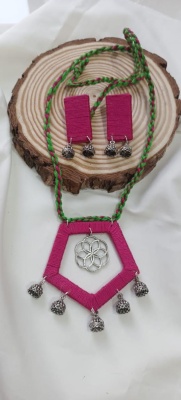 Fuchsia & Silver Ethnic Set