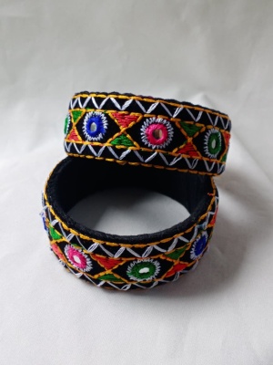 Kutch Embroidered Satara-Work Bangles