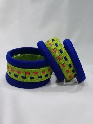 Royal & Lime Handcrafted Cotton Thread Bangles