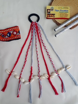 MultiCrimson & Silver Festive Parandi